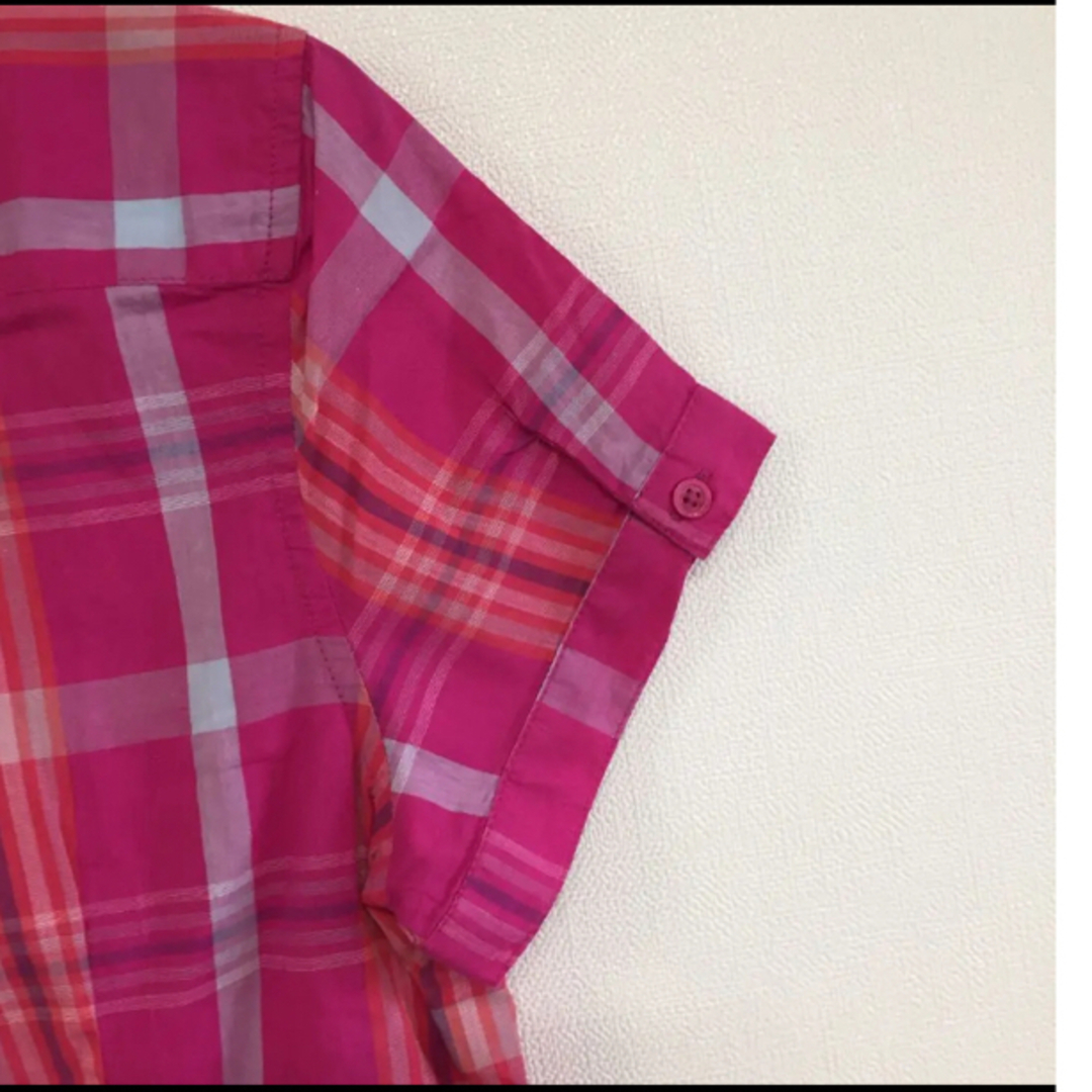 TOMMY HILFIGER(トミーヒルフィガー)のトミーヒルフィガー  ピンク チェックシャツ Sサイズ レディースのトップス(シャツ/ブラウス(長袖/七分))の商品写真