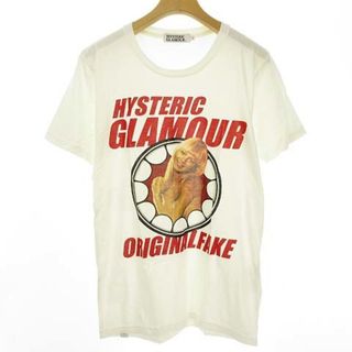 ヒステリックグラマー(HYSTERIC GLAMOUR)のOriginalFake ガールプリント Tシャツ 半袖 美品 S ホワイト(Tシャツ/カットソー(半袖/袖なし))