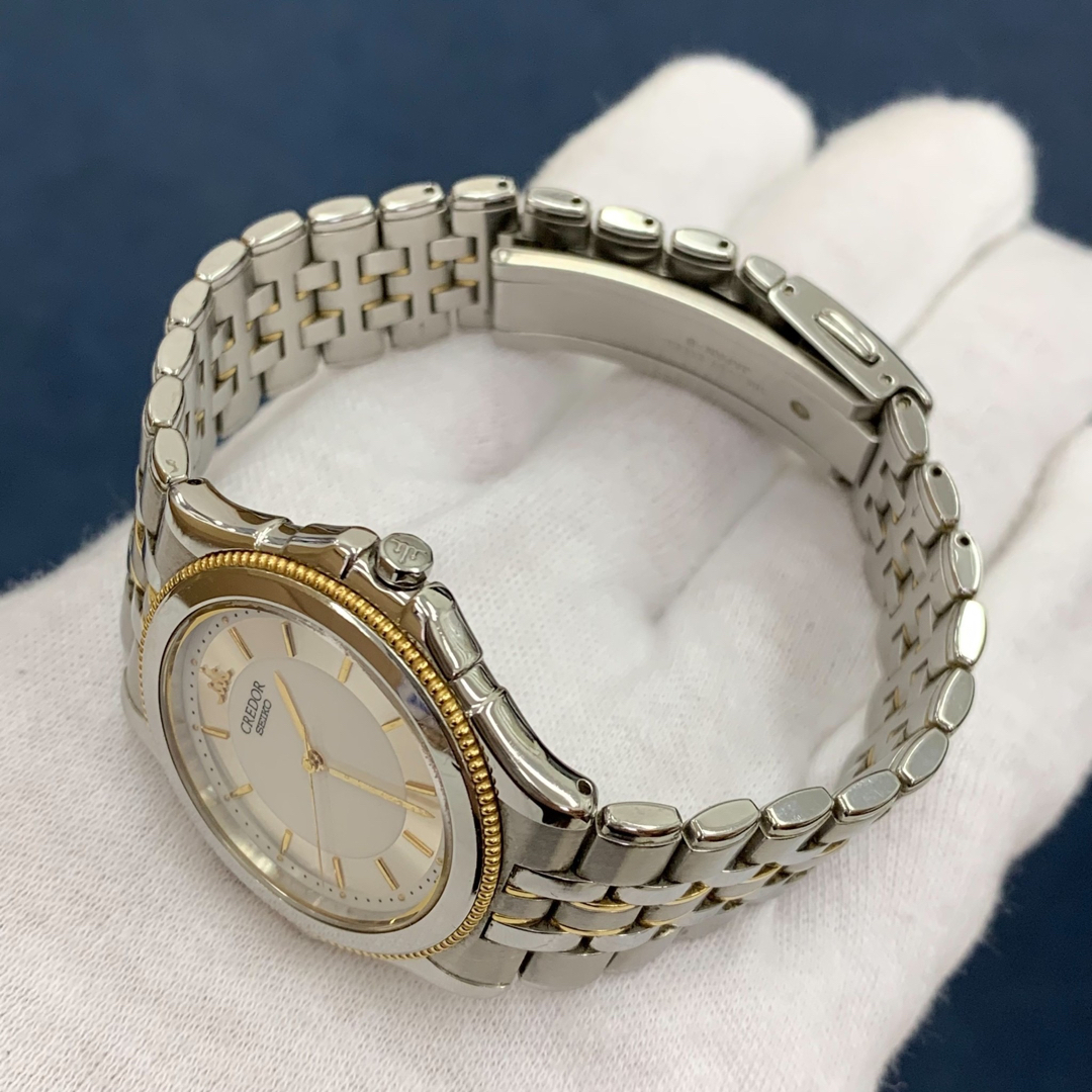 セイコー クレドール パシフィーク時計8J81-6B60 クォーツ SS 18K