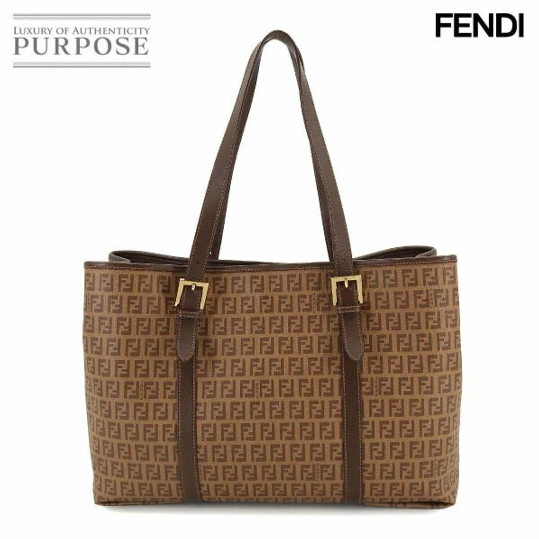 新品同様 フェンディ FENDI ズッキーノ トート バッグ PVC レザー