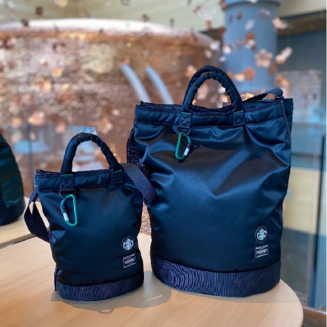 PORTER STARBUCKS スターバックス　ポーター ドラムバッグ S 黒メンズ