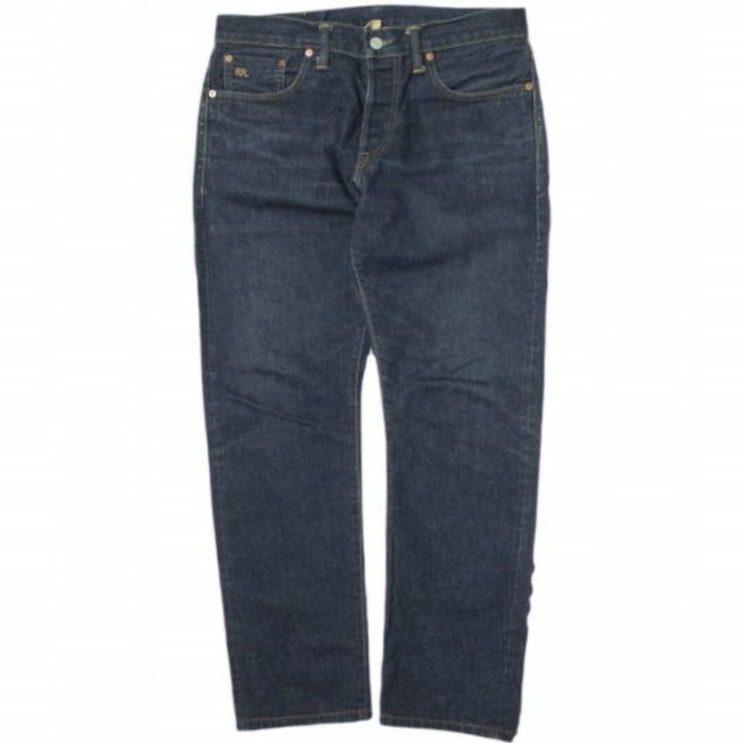 RRL ダブルアールエル アメリカ製 SLIM FIT ONCE WASHED JEAN - JAPAN SELVEDGE DENIM スリムフィットセルビッチデニムパンツ 782504838001 31 Indigo Double RL ジーンズ ボタンフライ MADE IN USA ボトムス【RRL】