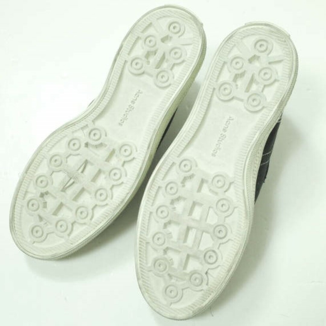 Acne Studios(アクネストゥディオズ)のAcne Studios アクネストゥディオズ 22SS BALLOW TUMBLED SLIP ON ダメージ加工キャンバススリッポン 40(25cm) BLACK/OFF WHITE スニーカー シューズ【中古】【Acne Studios】 メンズの靴/シューズ(スニーカー)の商品写真