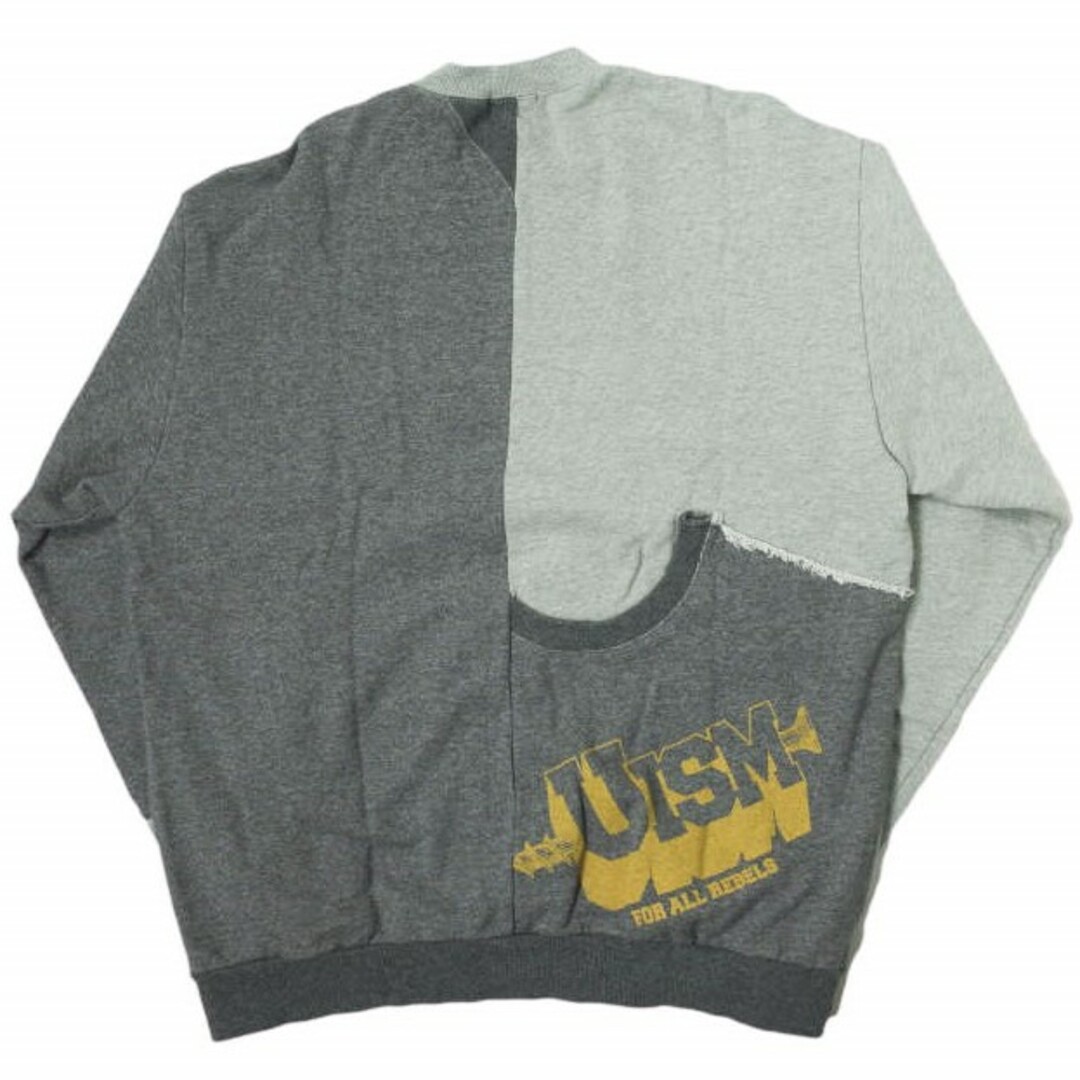 UNDERCOVERISM アンダーカバイズム 22SS 日本製 Custom Patch Worked Sweatshirts カスタムパッチワークスウェット UI1B4801 3 TOP GRAY トレーナー ドッキング 再構築 継ぎ接ぎ UNDERCOVER アンダーカバー トップス【新古品】【UNDERCOVERISM】