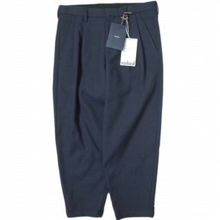 カラー(kolor)のkolor カラー 21AW 日本製 Pe/クロップド 2タックパンツ 21WCM-P08101 1 NAVY ワイド テーパード ボトムス【新古品】【中古】【kolor】(その他)