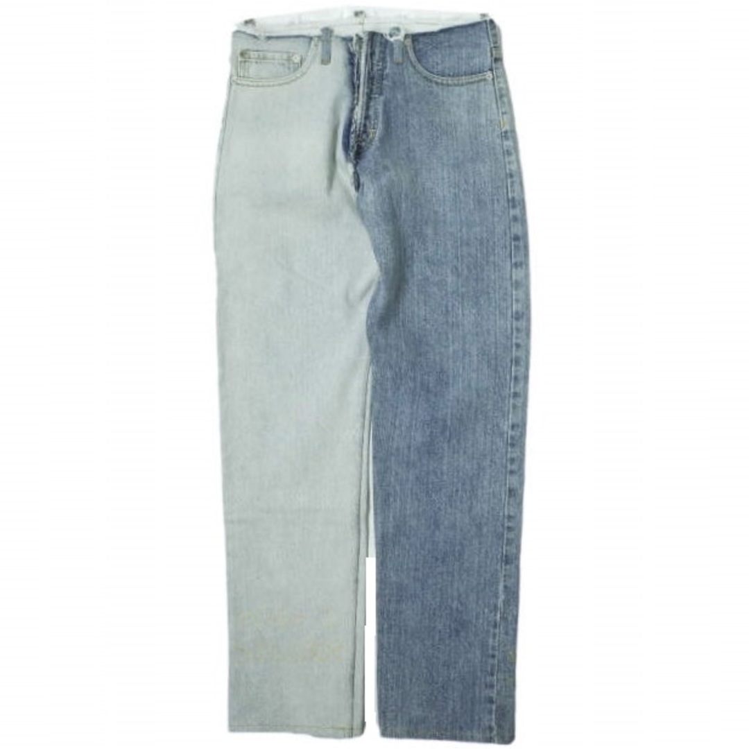 Maison Margiela 10 メゾンマルジェラ 21SS イタリア製 Split Denim 再構築デニムパンツ S50LA0175 S30736 28 Indigo マルタン リメイク カットオフ ジーンズ ボトムス【新古品】【Maison Margiela 10】約285cm裾幅