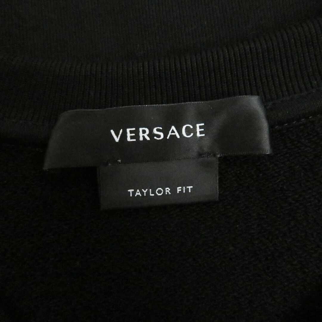 美品□21AW VERSACE/ヴェルサーチ 1A01018 メデューサ ルネッサンス ロゴ入り 長袖 スウェットシャツ/トレーナー ブラック L 正規品 メンズ