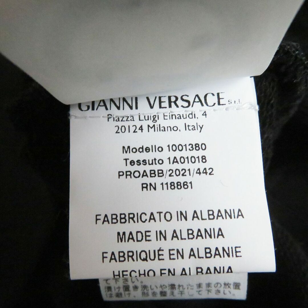 美品□21AW VERSACE/ヴェルサーチ 1A01018 メデューサ ルネッサンス ロゴ入り 長袖 スウェットシャツ/トレーナー ブラック L 正規品 メンズ