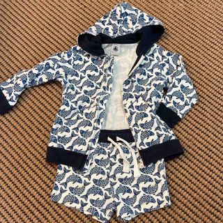 プチバトー(PETIT BATEAU)のmuu様専用ページ:PETIT BATEAU お魚ジップアップ&ショーツ(カーディガン/ボレロ)