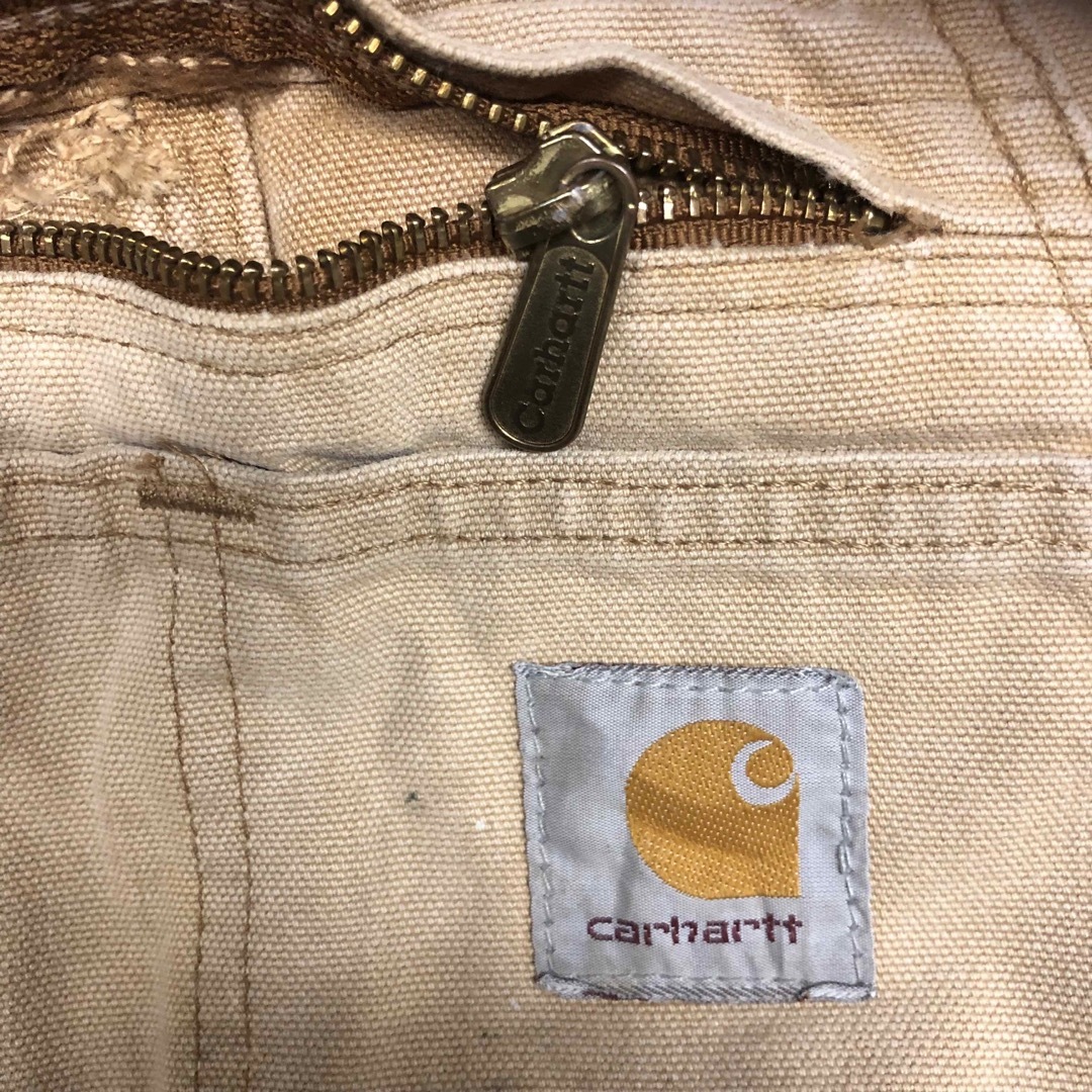 carhartt(カーハート)のcarhartt オーバーオール W37 カーハート ワークウェア  ベージュ　 メンズのパンツ(サロペット/オーバーオール)の商品写真