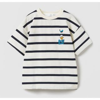 ザラキッズ(ZARA KIDS)のザラ キッズ ディズニー ドナルドダック ボーダー Tシャツ(Tシャツ/カットソー)