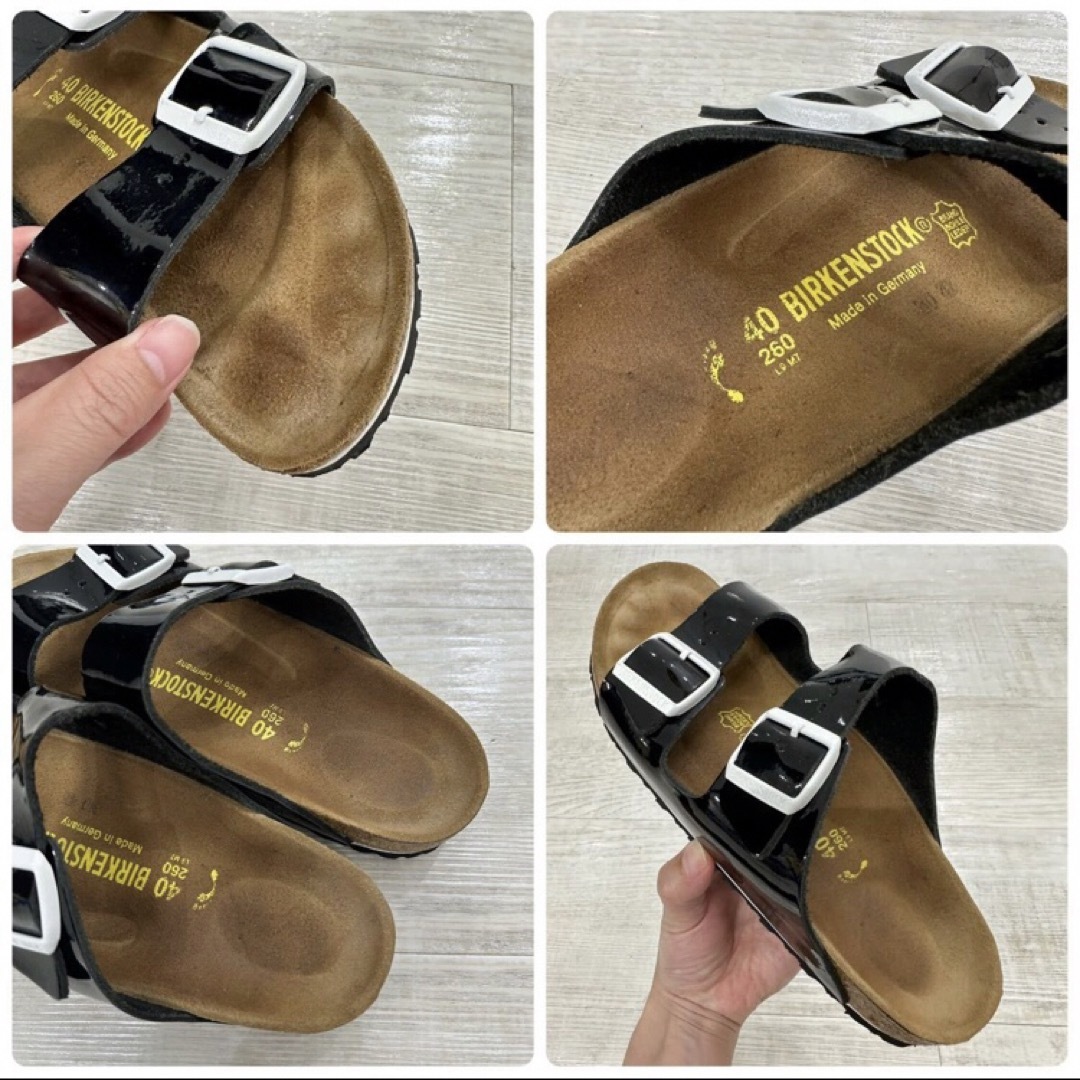 定番 BIRKENSTOCK アリゾナ レザー パテント サンダル 26cm