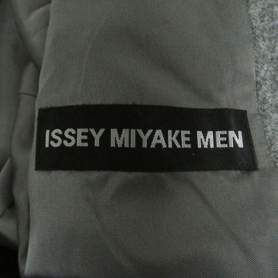 美品□20AW ISSEY MIYAKE MEN/イッセイミヤケ メン フライフロント ウール ロング丈 スタンドカラーコート グレー 1 日本製  正規品 メンズ