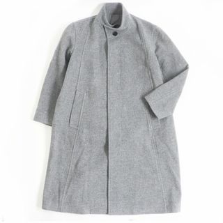 美品□20AW ISSEY MIYAKE MEN/イッセイミヤケ メン フライフロント ウール ロング丈 スタンドカラーコート グレー 1 日本製  正規品 メンズ