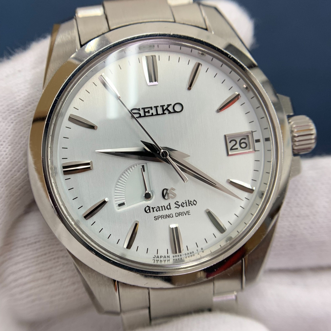 SEIKO セイコー GS グランドセイコー 9R65-0AG1 SBGA025 デイト パワーリザーブ シルバー SS ステンレス メンズ スプリングドライブ【6ヶ月保証】【腕時計】