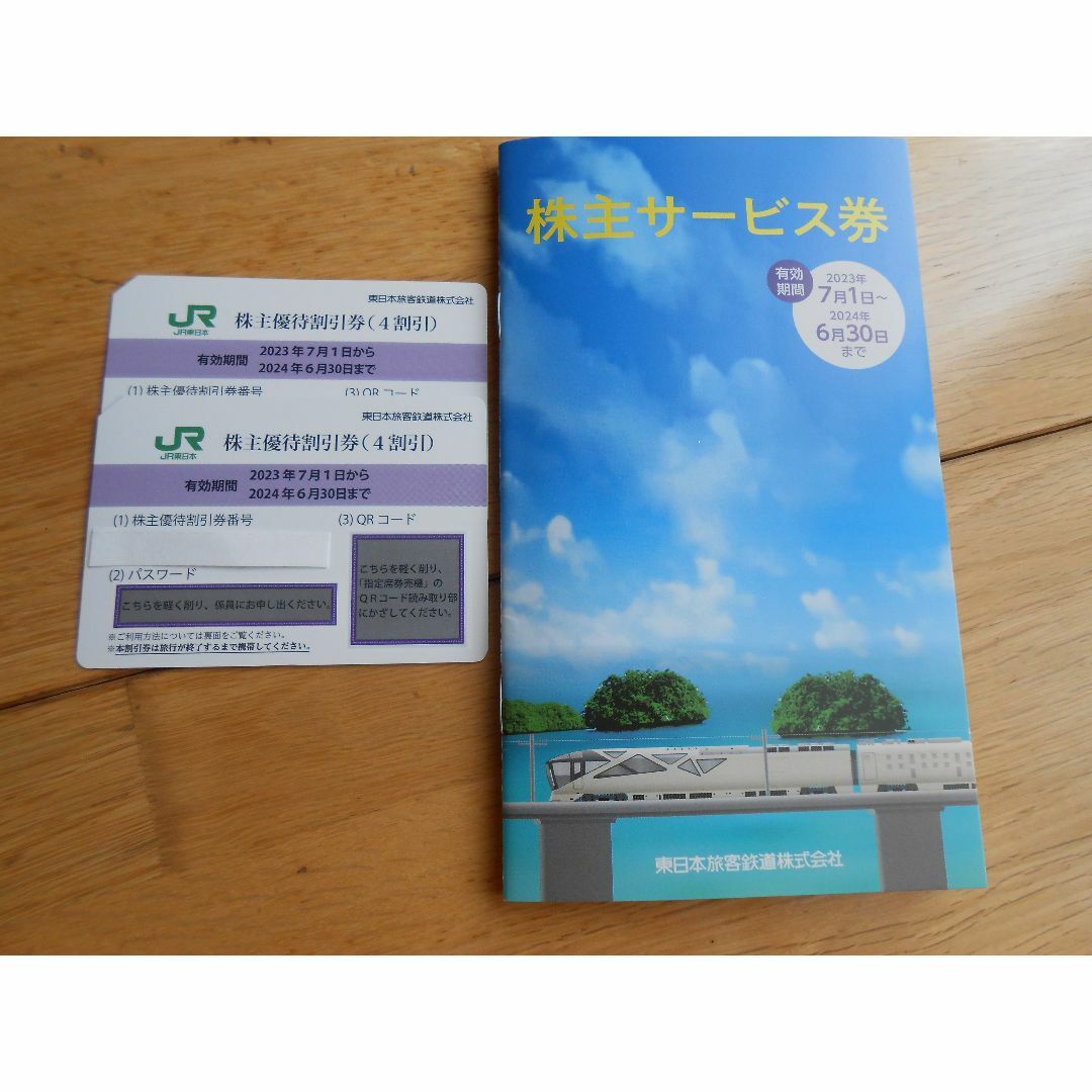 JR東日本　株主優待割引券　2枚　4割引　新幹線可