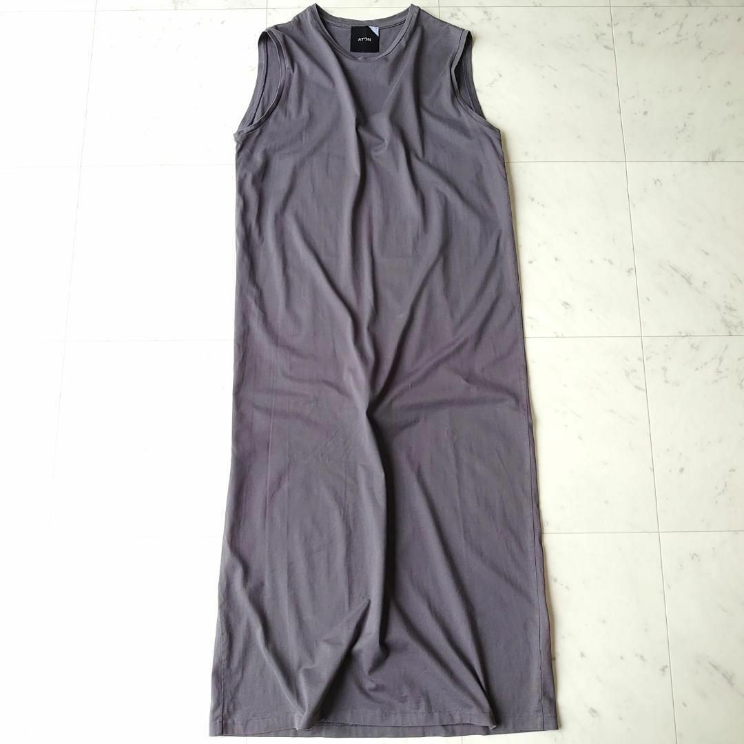 ATON エイトン TANK TOP DRESS ノースリーブワンピース 02