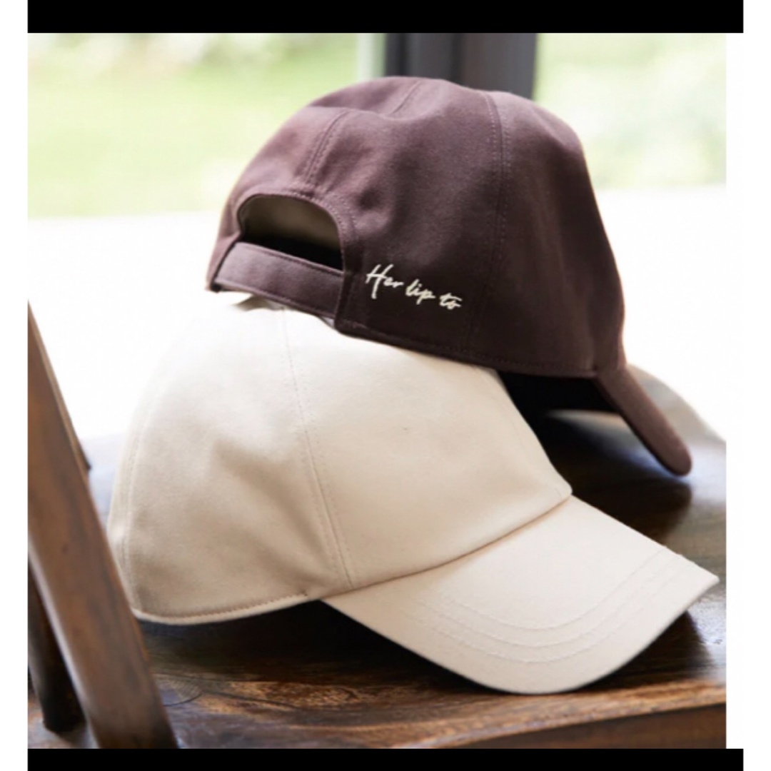 Her lip to(ハーリップトゥ)のherlipto Basic Cotton Satin Cap エクリュ レディースの帽子(キャップ)の商品写真