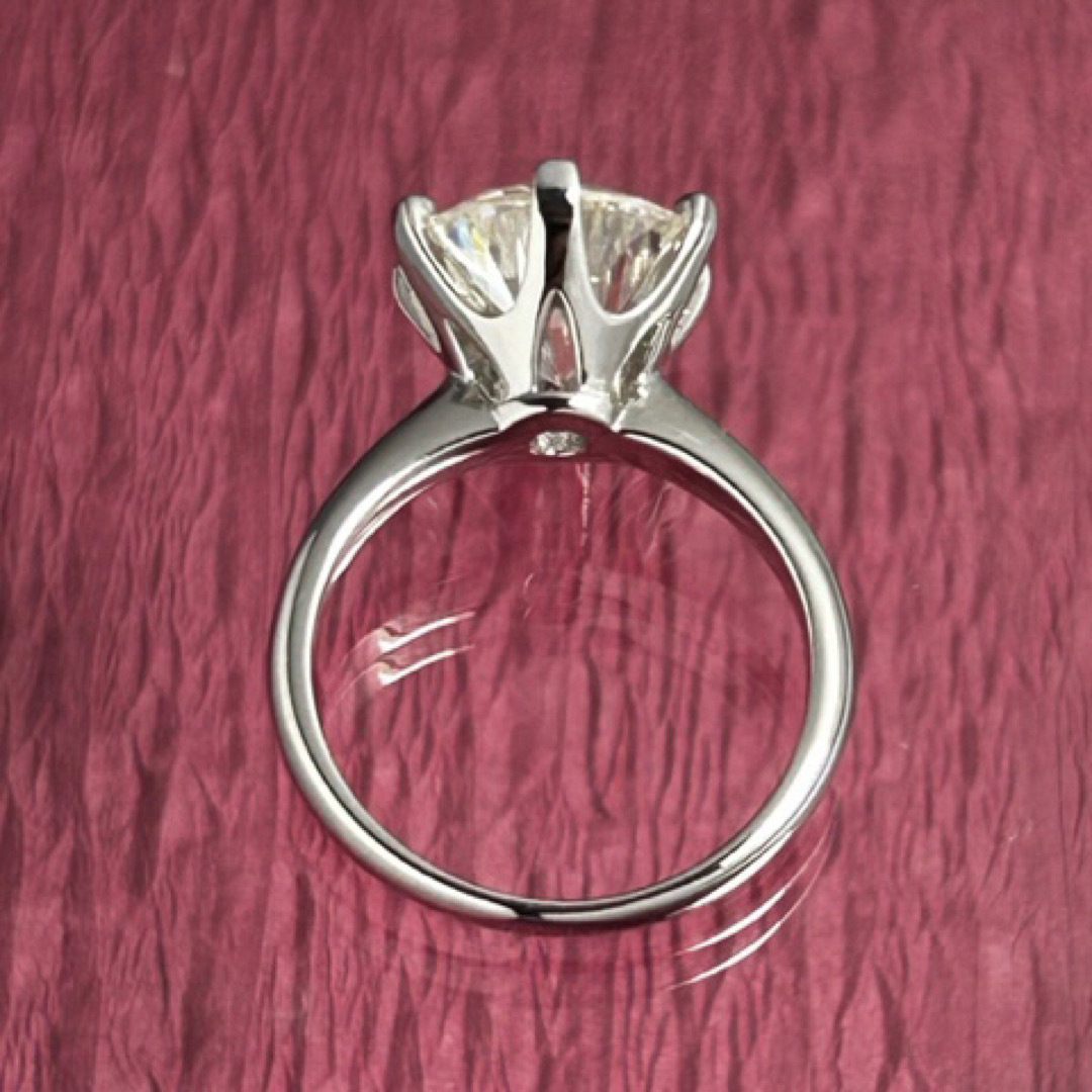 MR18/ 10.5号 5ct 5カラット 11㎜ モアサナイト リング 925-