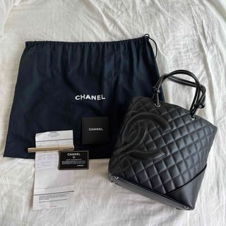 シャネル(CHANEL)のCHANEL カンボンラインバッグ　ミディアムトート　ブラック(ショルダーバッグ)