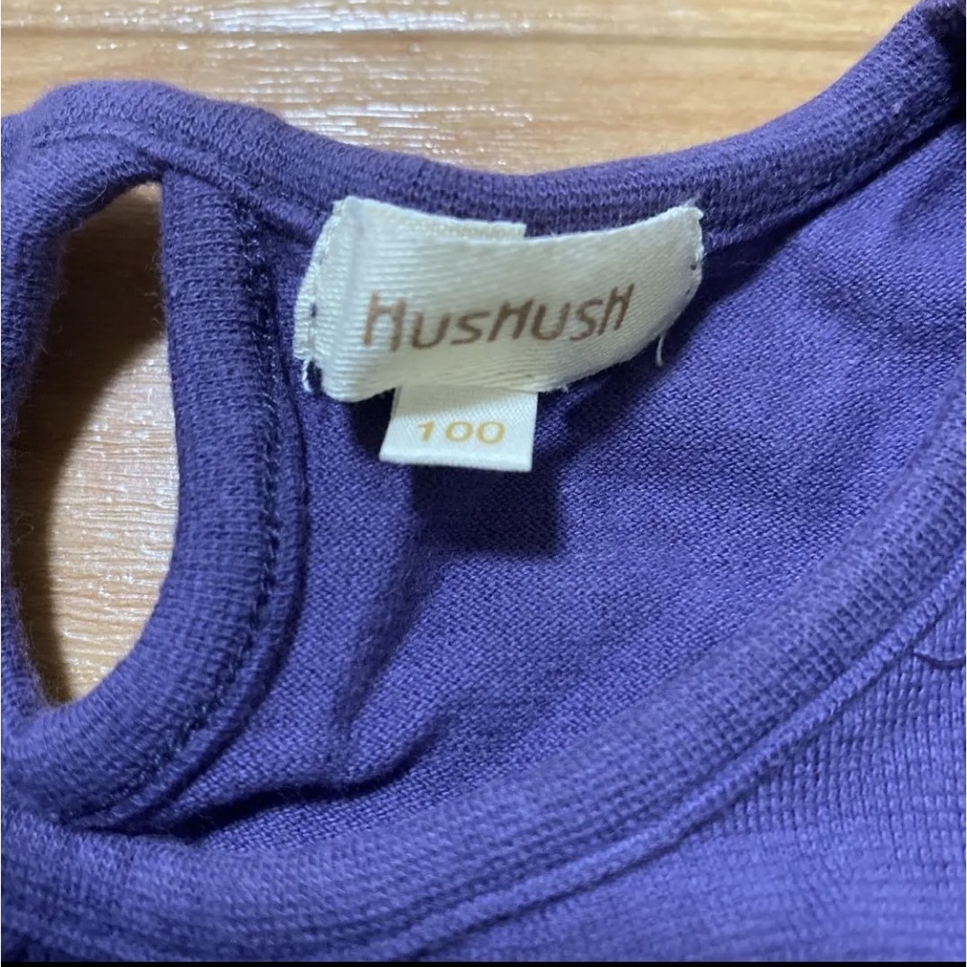 HusHush(ハッシュアッシュ)の美品　HUSHUSH ワンピース 100 キッズ/ベビー/マタニティのキッズ服女の子用(90cm~)(ワンピース)の商品写真