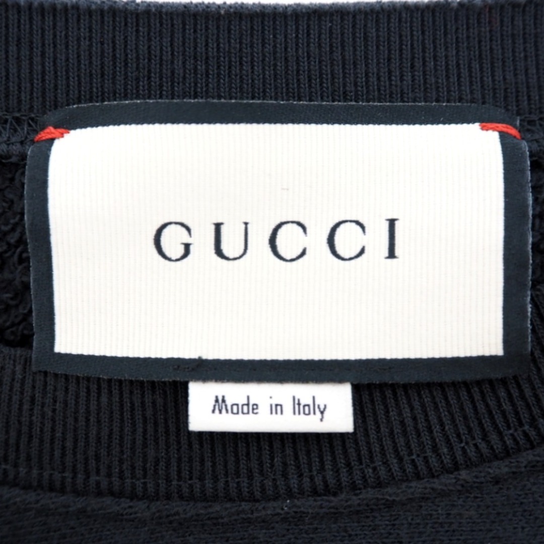 Gucci(グッチ)のグッチ GUCCI スウェット
 ダメージ加工 ブラックキャット ブラック レディースのトップス(トレーナー/スウェット)の商品写真