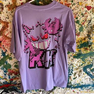 ゲンガー アバンギャルド　前衛的 Tシャツ メンズ 個性的 紫 パープル 新品(Tシャツ/カットソー(半袖/袖なし))