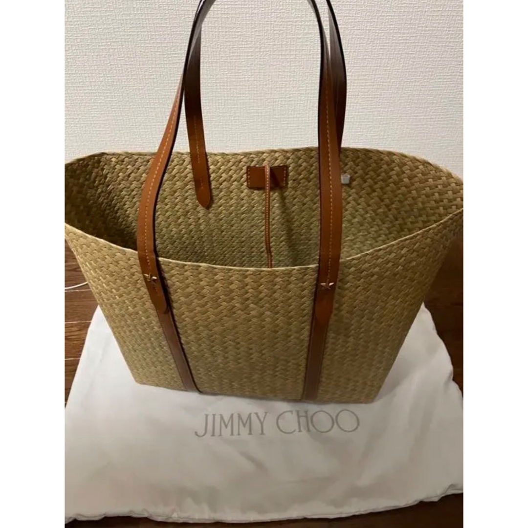 JIMMY CHOO/ジミーチュウ ストローバッグ  カゴバッグ