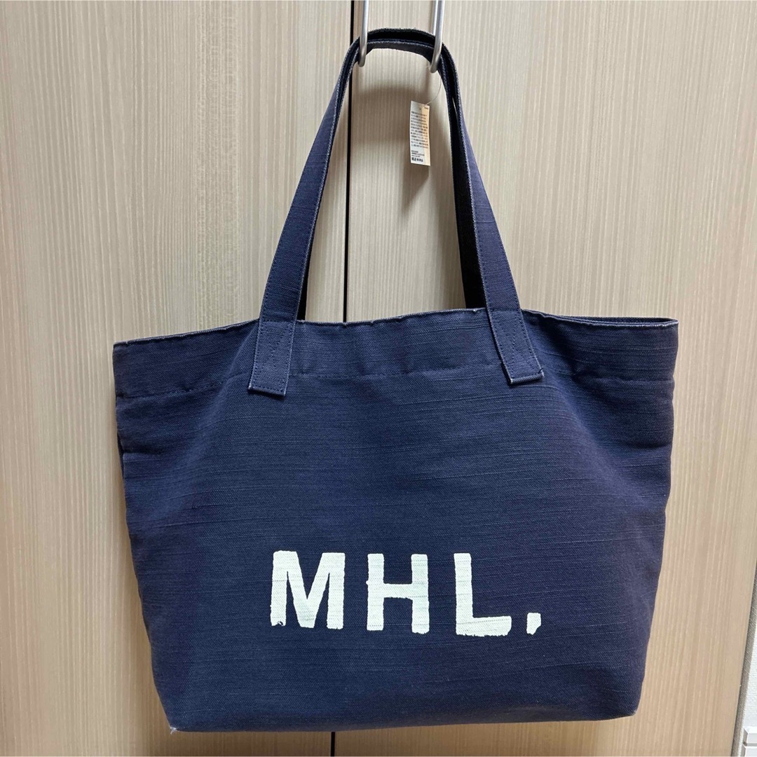 MHL. ★ HEAVY COTTON CANVAS トートバッグ　ネイビー