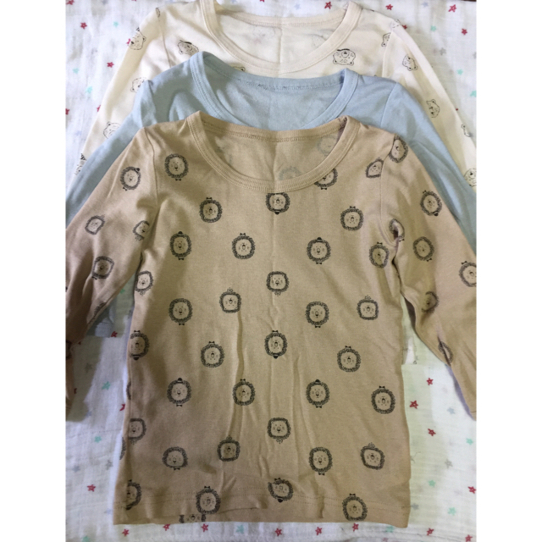 長袖 肌着 3枚セット キッズ/ベビー/マタニティのキッズ服男の子用(90cm~)(下着)の商品写真