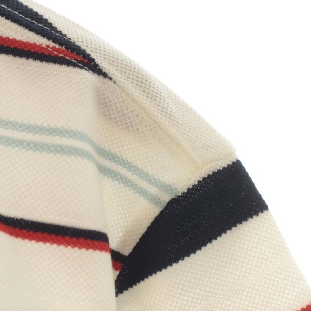 AIGLE(エーグル)のAIGLE タグ付き ポロシャツ ボーダー 半袖 ロゴ 刺繍 M マルチカラー メンズのトップス(ポロシャツ)の商品写真