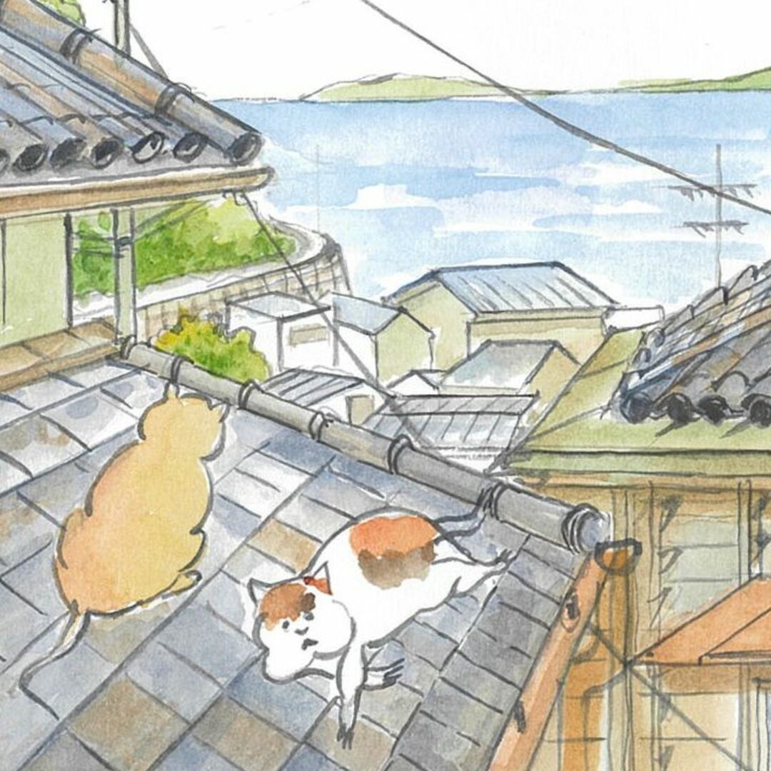 屋根の上の猫（縦ページ）！ 2