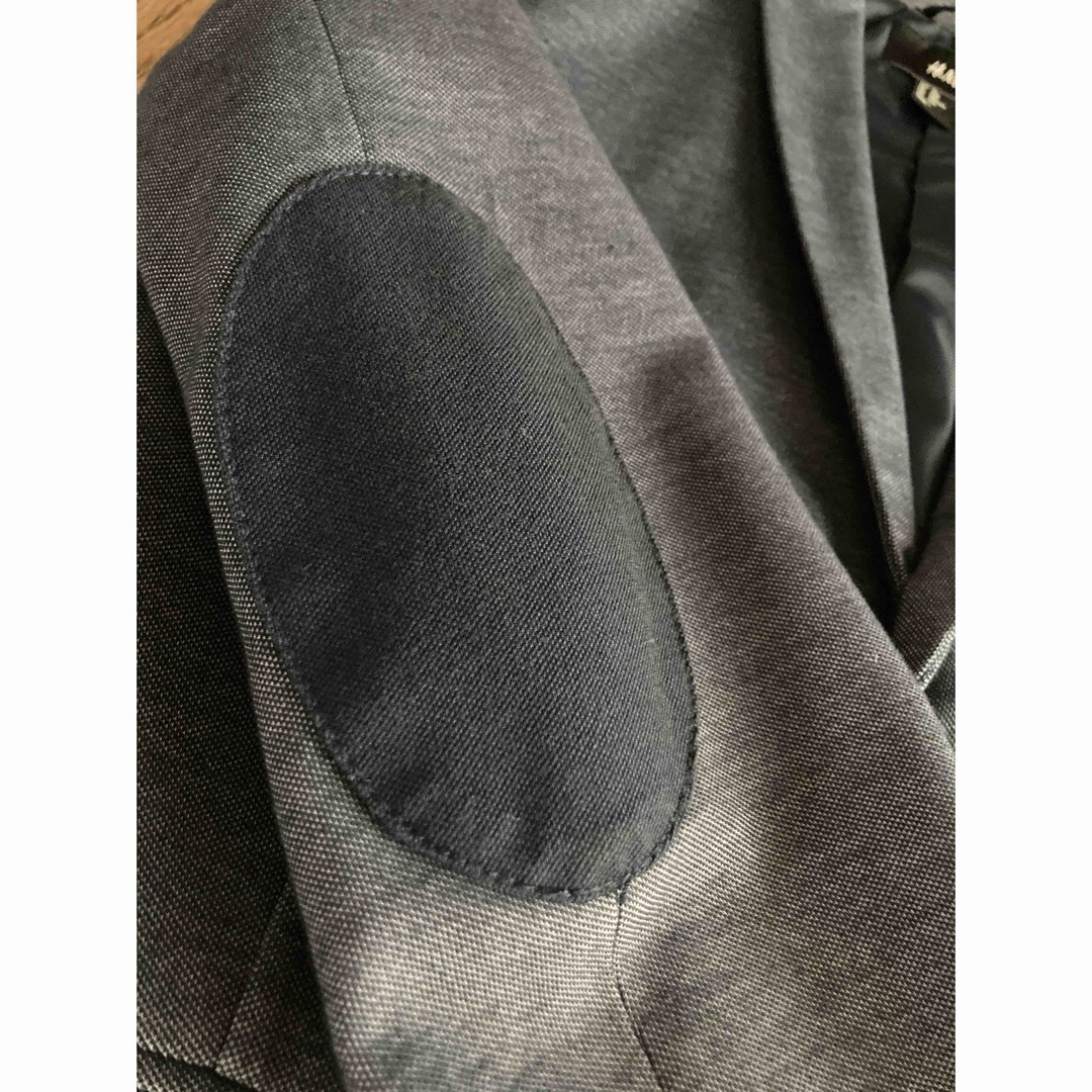 H&M(エイチアンドエム)のH&M  ジャケット　ブルー　肘当て　テーラード レディースのジャケット/アウター(テーラードジャケット)の商品写真