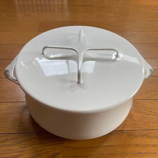 ダンスク(DANSK)のkaru様専用DANSK 両手鍋　ホワイト　希少　廃盤　琺瑯　23cm(鍋/フライパン)