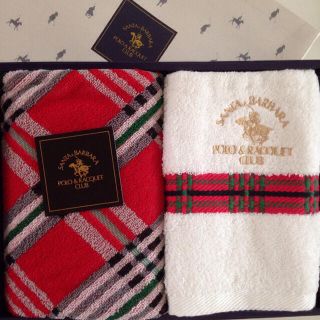 ポロラルフローレン(POLO RALPH LAUREN)の新品未使用★ポロ&ラケットクラブ サンタバーバラ フェイスタオル2枚(タオル/バス用品)