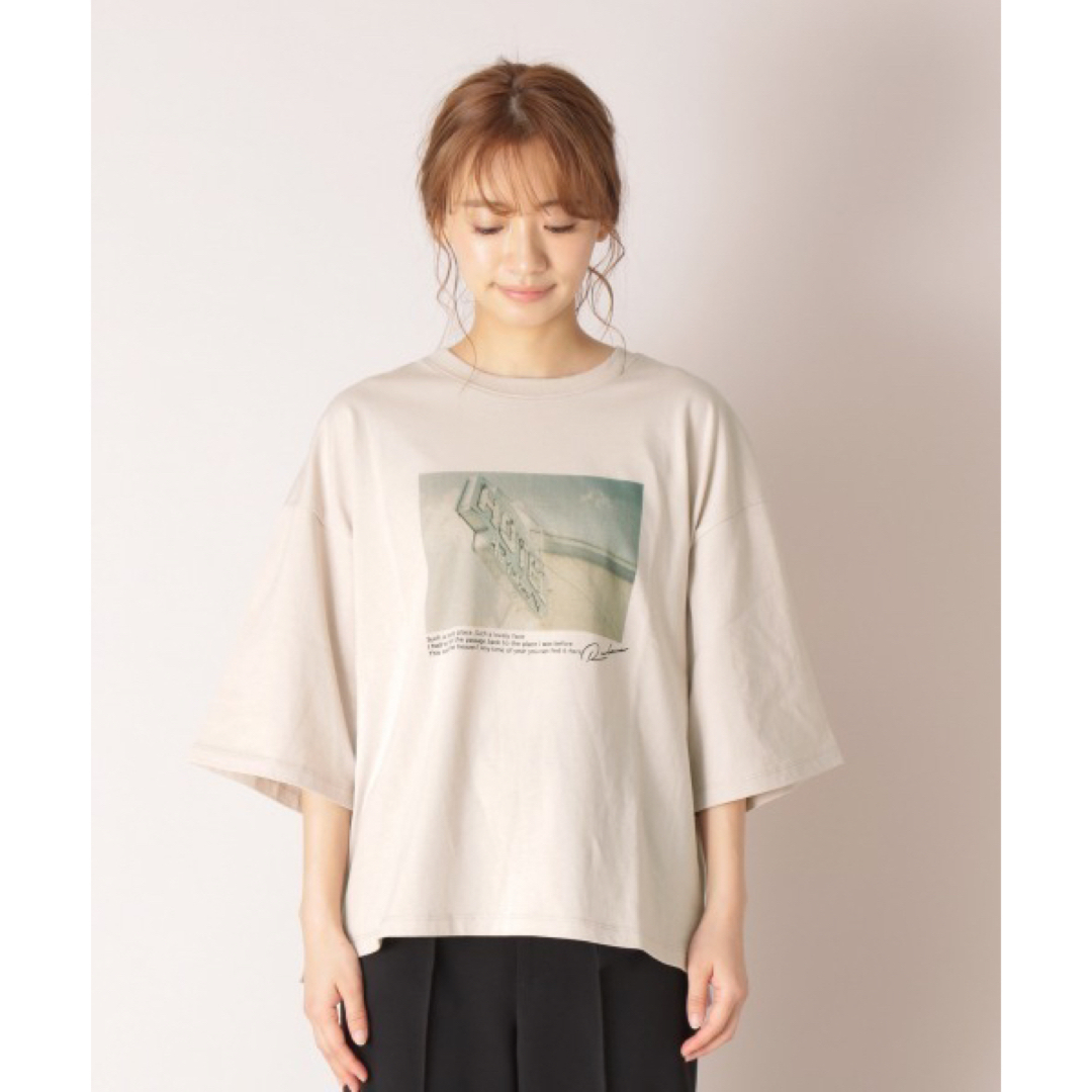 mysty woman(ミスティウーマン)のmysty woman ビッグシルエットTシャツ レディースのトップス(Tシャツ(半袖/袖なし))の商品写真