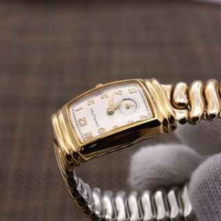 冬の華 付属品付き【新品電池】HAMILTON ベントン/6246 蛇腹ベルト 美