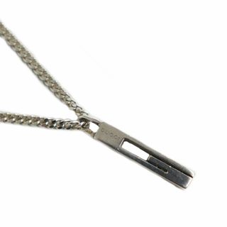 RU-3580 GUCCI シルバー ネックレス カットアウト G 喜平チェーン-