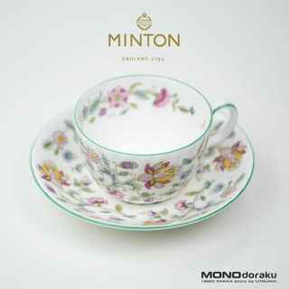 ミントン(MINTON)のミントン　ハドンホール グリーン　カップ＆ソーサー　美品　⑥　(食器)