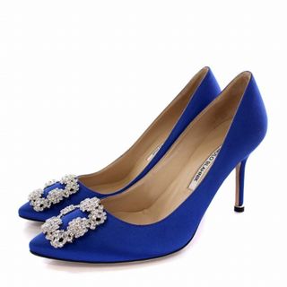 マノロブラニク(MANOLO BLAHNIK)のマノロブラニク ハンギシ ポインテッドトゥパンプス ハイヒール ビジュー(ハイヒール/パンプス)