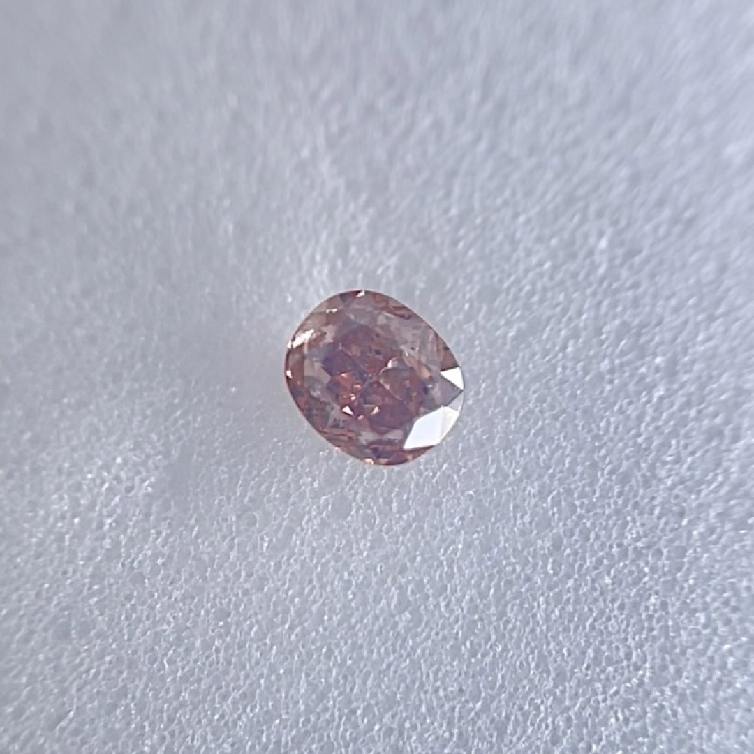 0.077ct FANCY DEEP BROWNISH ORANGY PINK