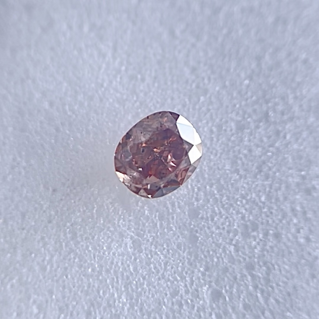 0.077ct FANCY DEEP BROWNISH ORANGY PINK