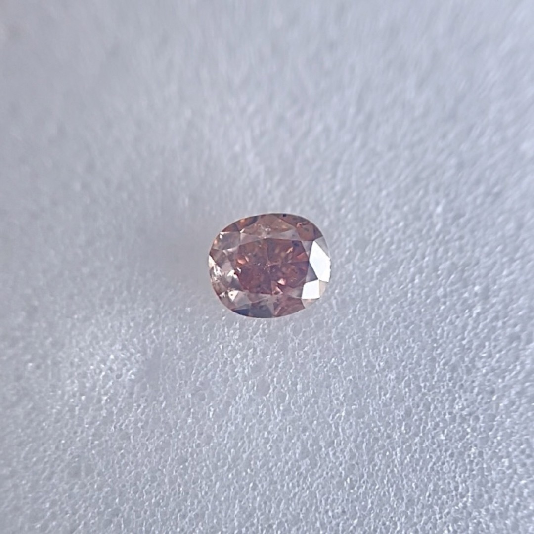 0.077ct FANCY DEEP BROWNISH ORANGY PINK