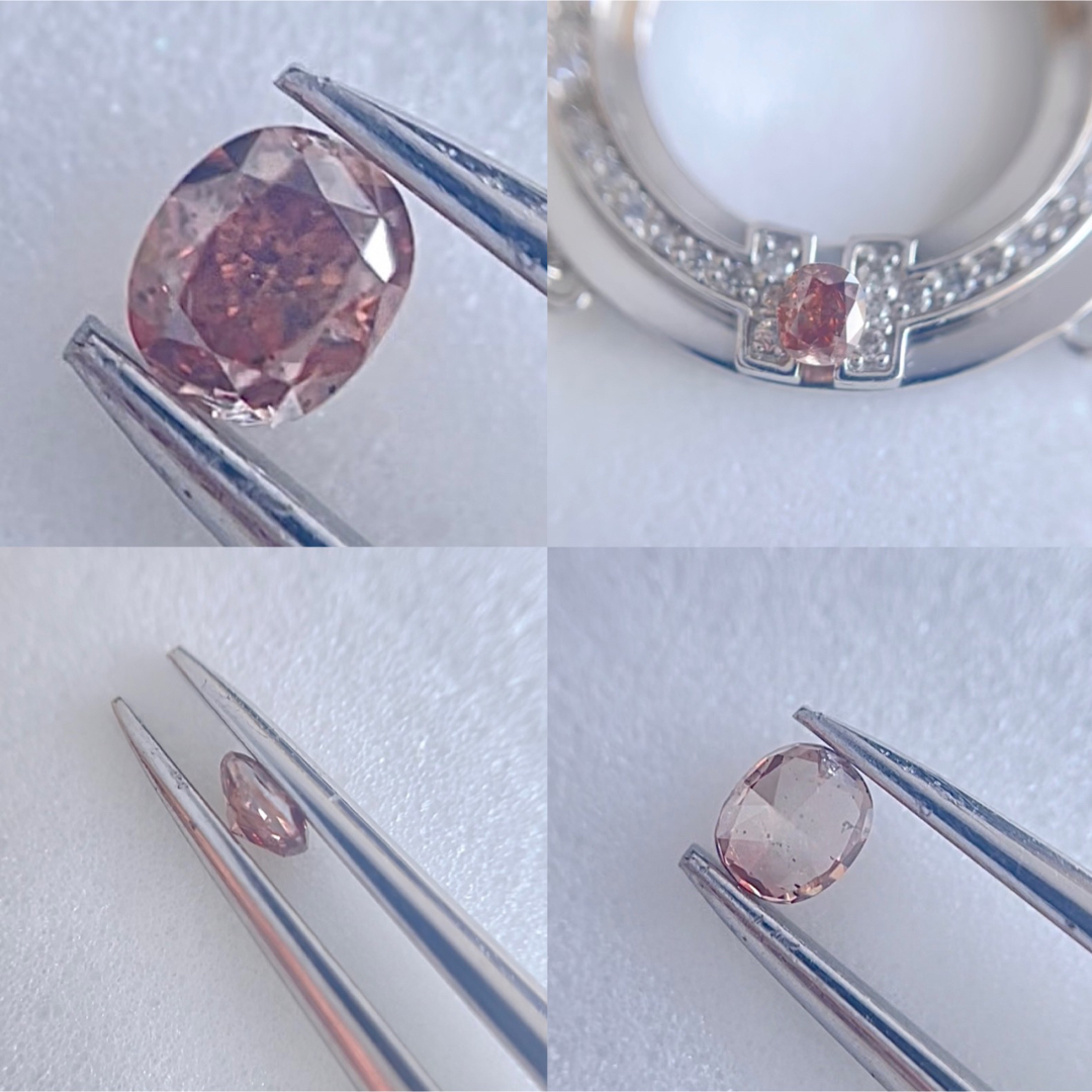 0.077ct FANCY DEEP BROWNISH ORANGY PINK