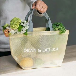 ディーンアンドデルーカ(DEAN & DELUCA)のDEAN & DELUCA　メッシュトートバッグ　シトラスイエローＳサイズ(トートバッグ)