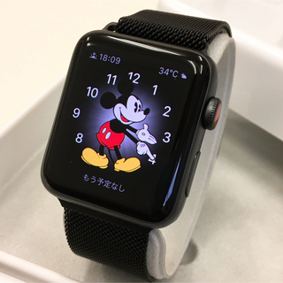 アップルウォッチ(Apple Watch)のアップルウォッチ series3 セルラー Apple Watch 42mm 黒(その他)
