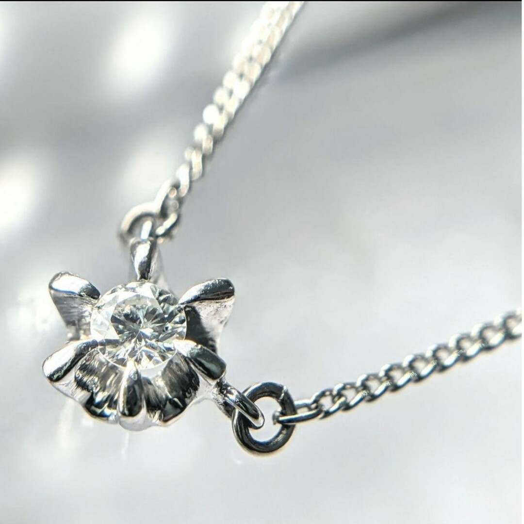 Pt900 ダイヤ0.1ct pt850 チェーンネックレス | フリマアプリ ラクマ