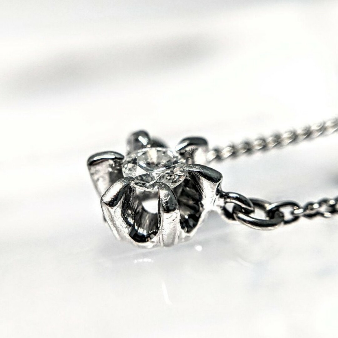 Pt900 ダイヤ0.1ct pt850 チェーンネックレスの通販 by わたふち's