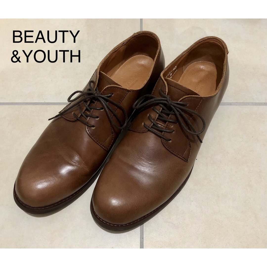 BEAUTY&YOUTH 革靴　ドレスシューズ　ブラウン 茶色　27cm | フリマアプリ ラクマ
