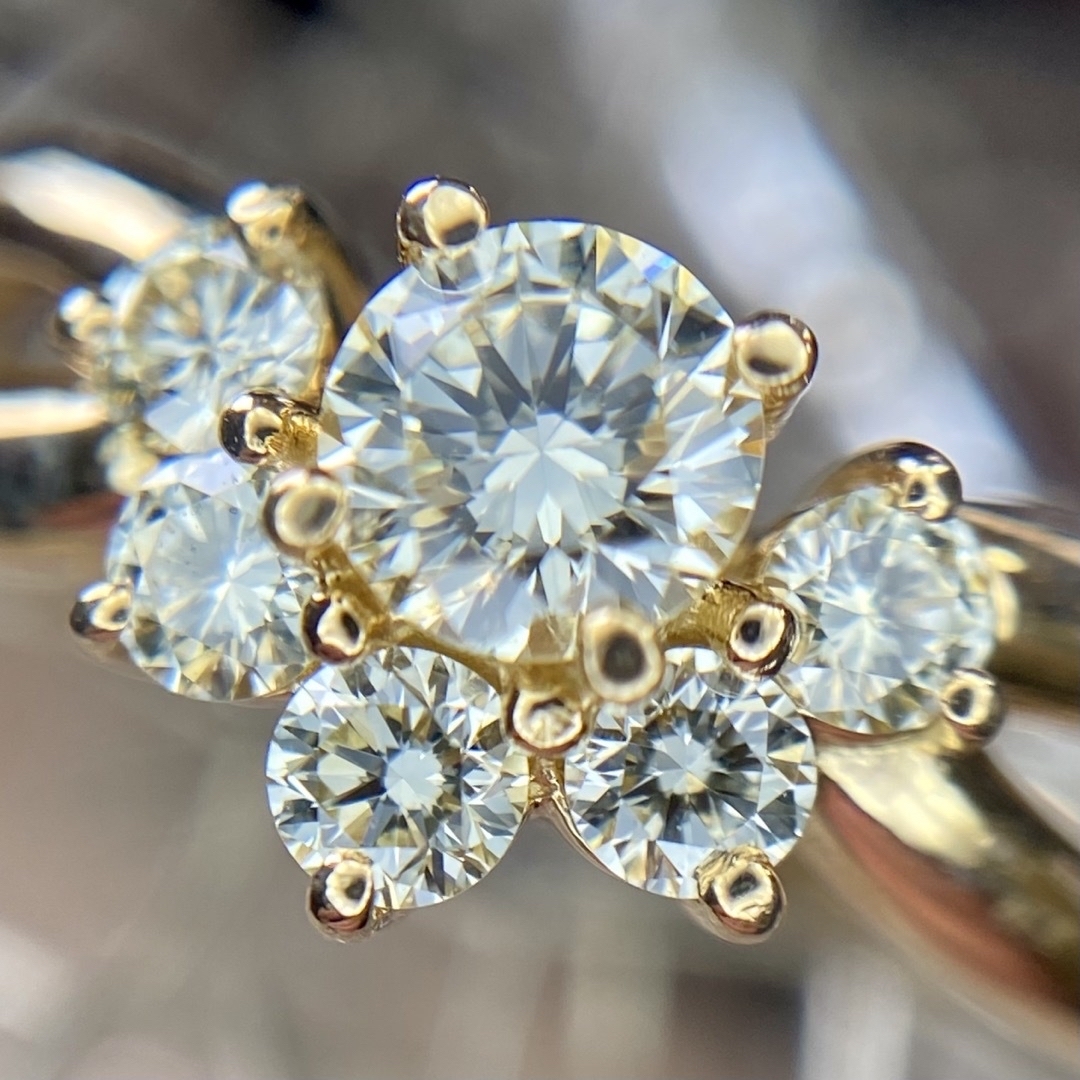 『専用です』天然 ダイヤモンド リング 計0.50ct K18  レディースのアクセサリー(リング(指輪))の商品写真